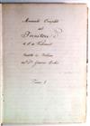 WOOD TURNING  VALICOURT, EDMOND DE. Manuale Completo del Tornitore.  Illustrated manuscript in Italian on paper. Mid-19th ct.